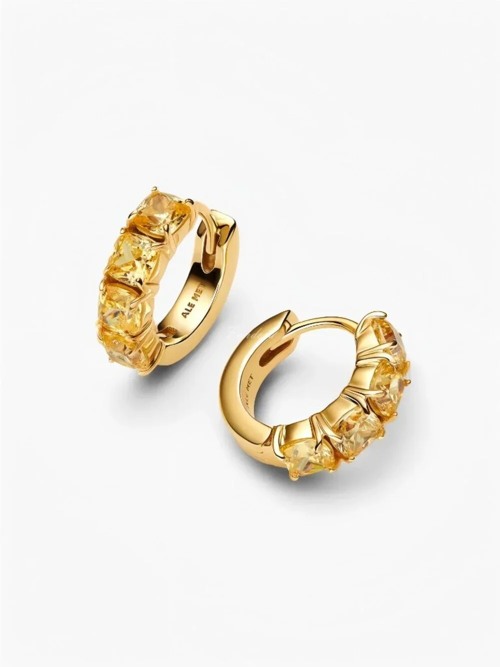 Pandora Yellow Hoop Earrings